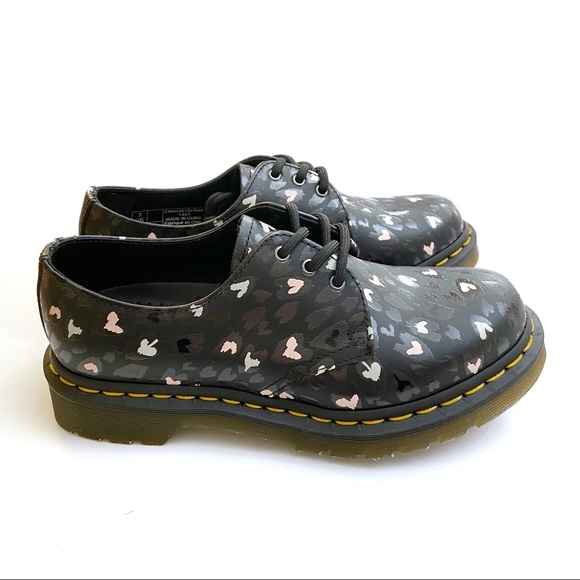 Dr Martens 1461 Wild Hearts Chaos Leather Oxfords - Picture 3 of 7